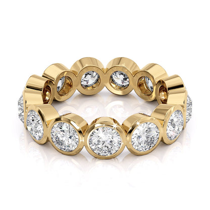 Round Bezel Eternity Band Ring