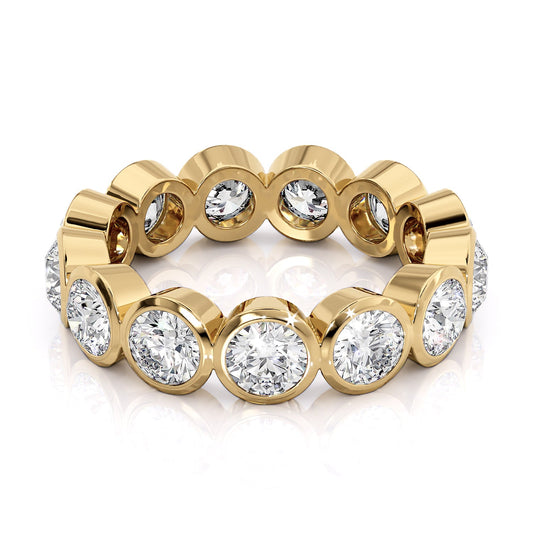 Round Bezel Eternity Band Ring