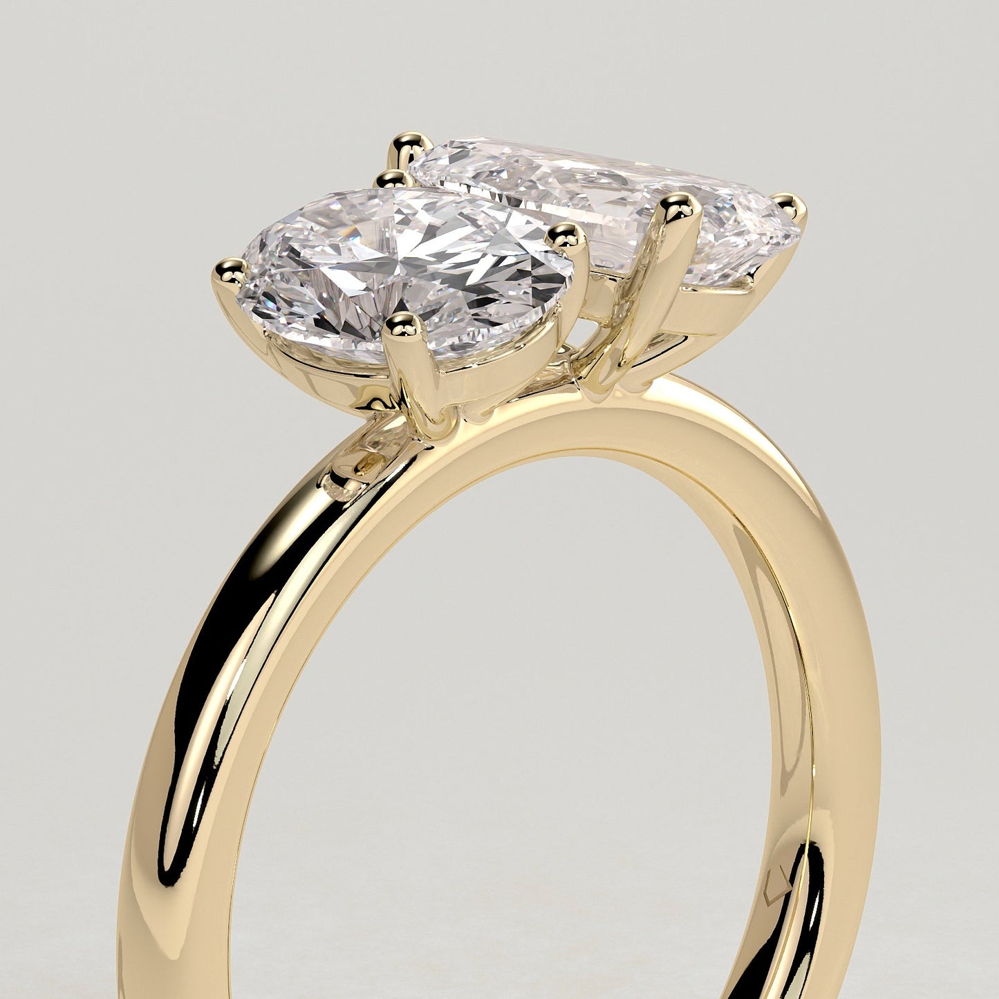 Oval & Pear Toi et Moi Ring