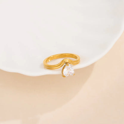 Heart Solitaire Ring