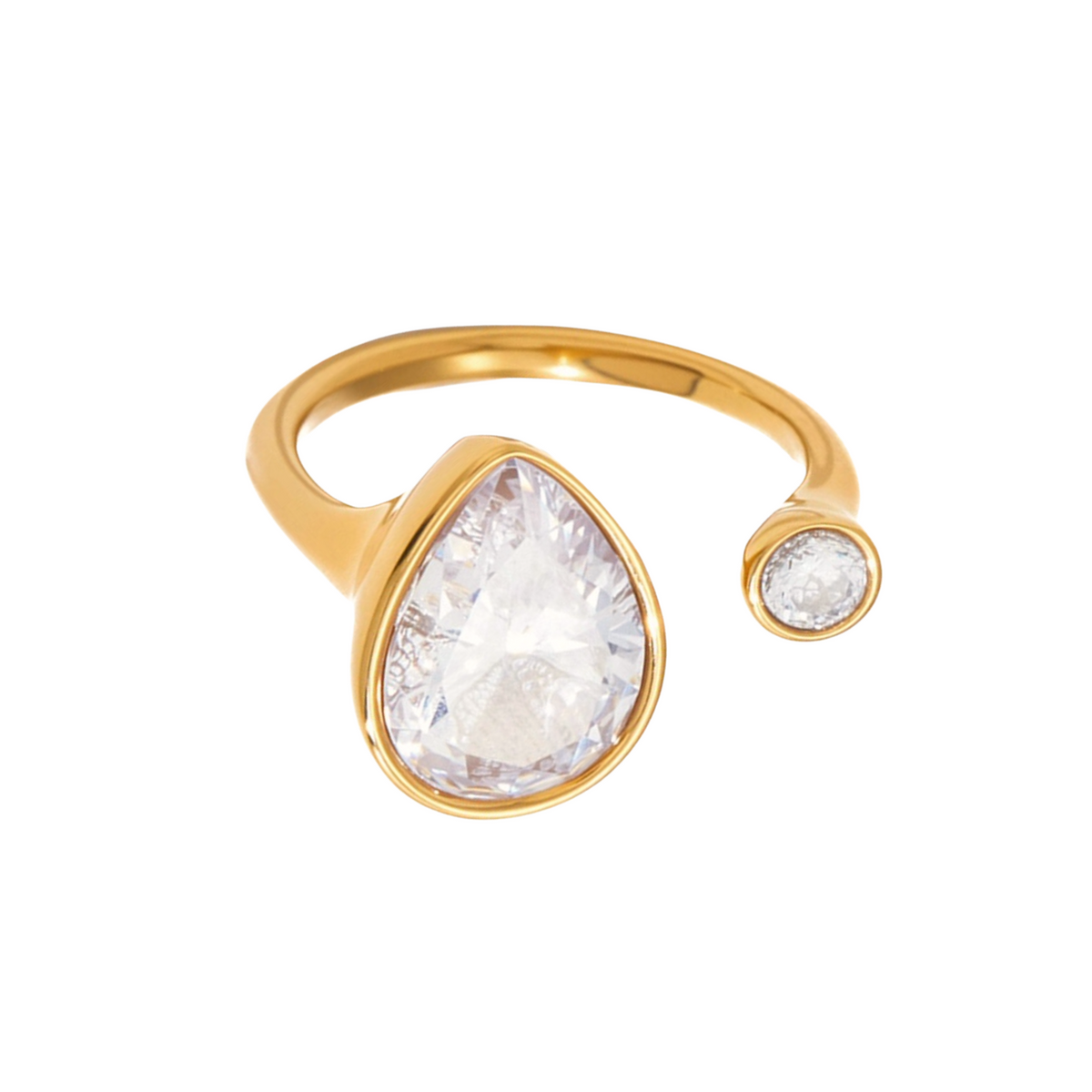 Pear Gold Ring