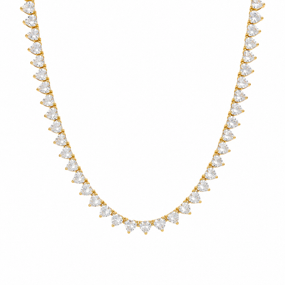 Heart Tennis Necklace