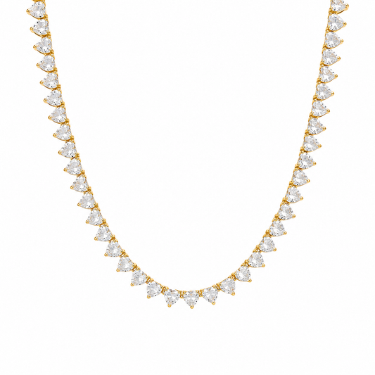 Heart Tennis Necklace