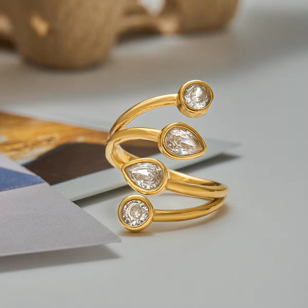 Diamond Twig Ring