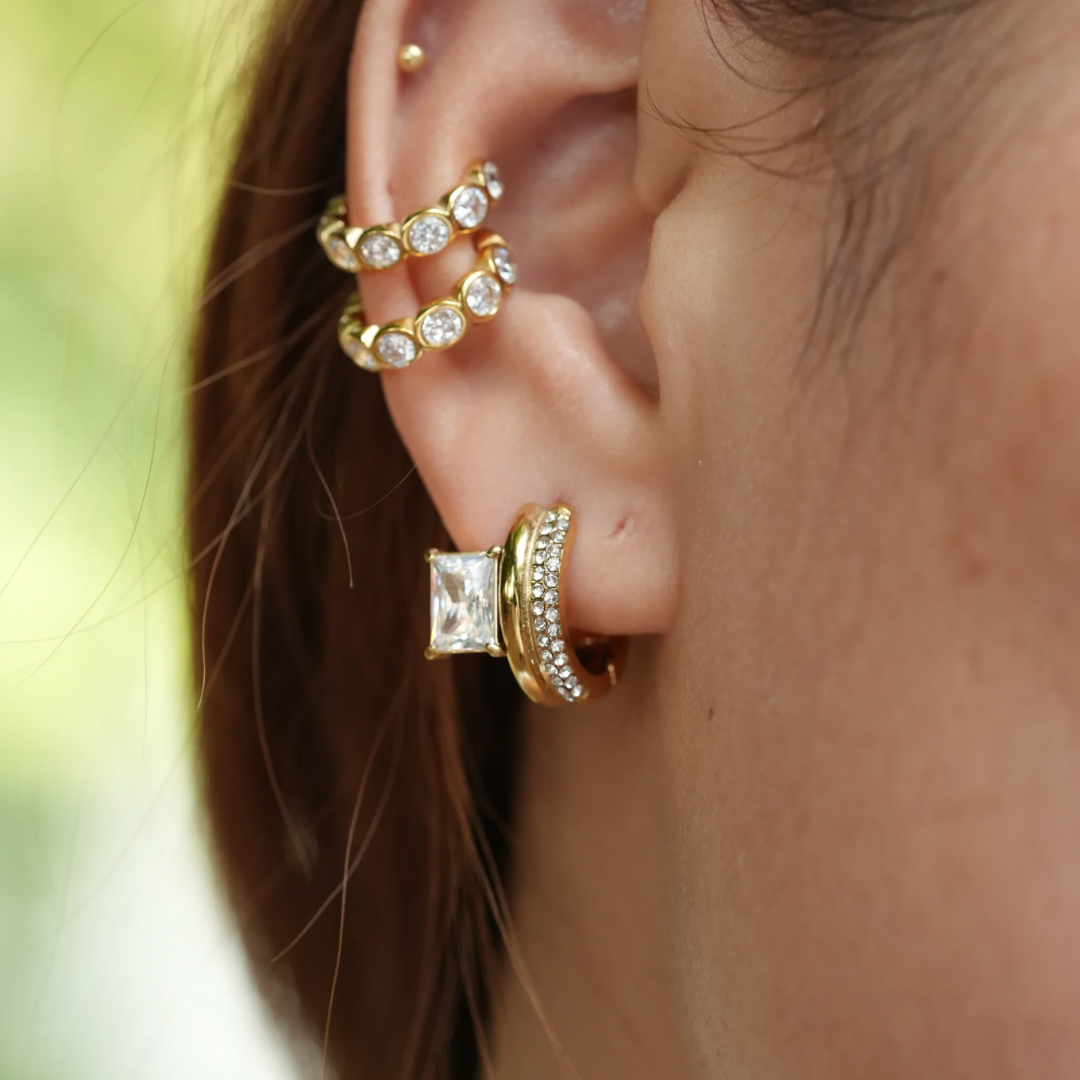 Lumiere Hoops Earrings - 18K Gold Plated - Xiara