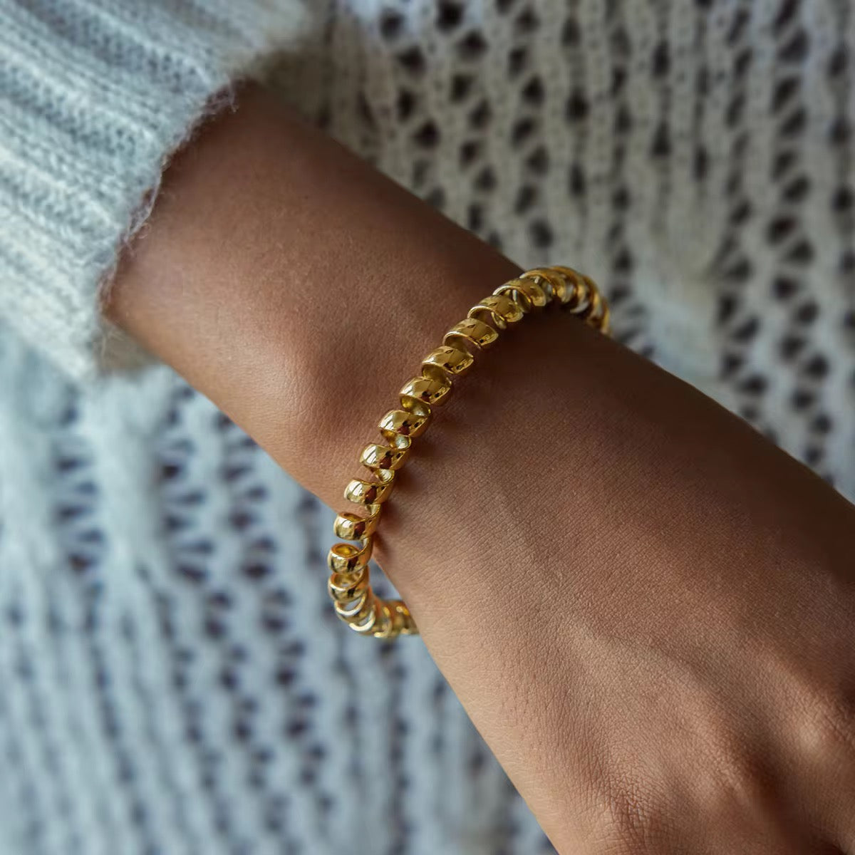 Spiral Curve Cuff Bracelet