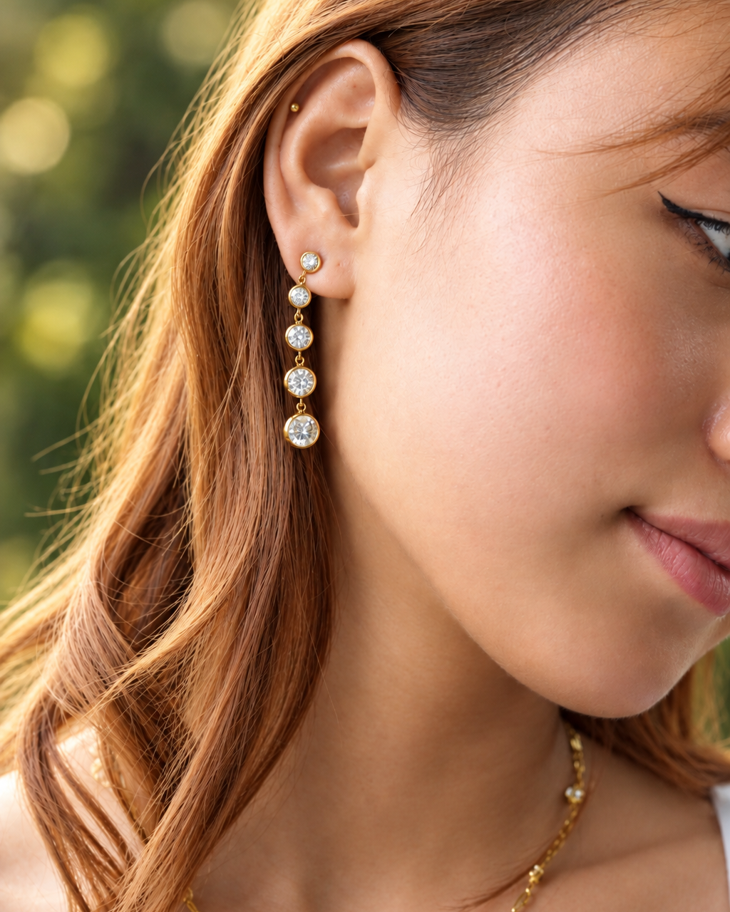 Cascading Drop Earrings - 18K Gold Plated - Xiara