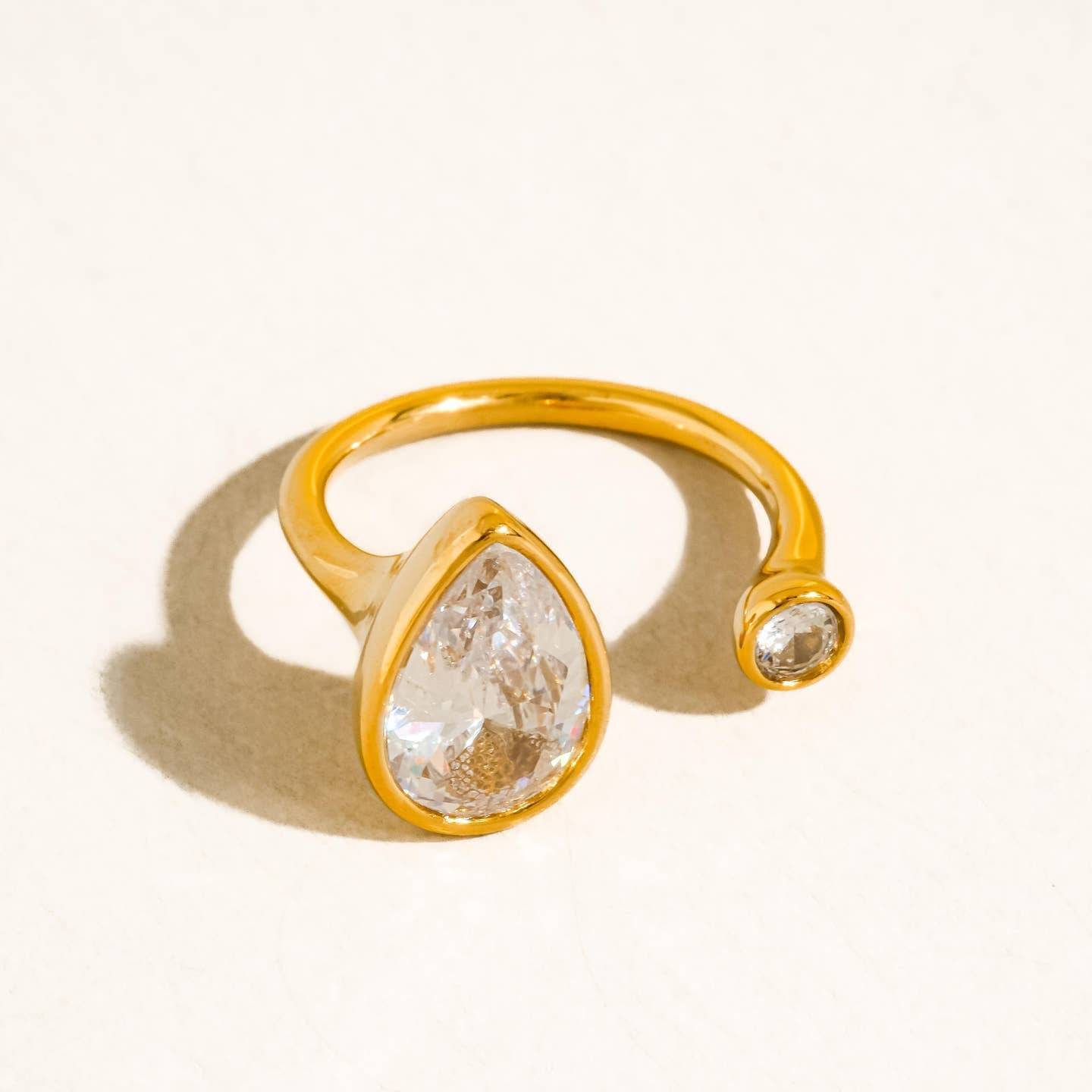 Pear Gold Ring
