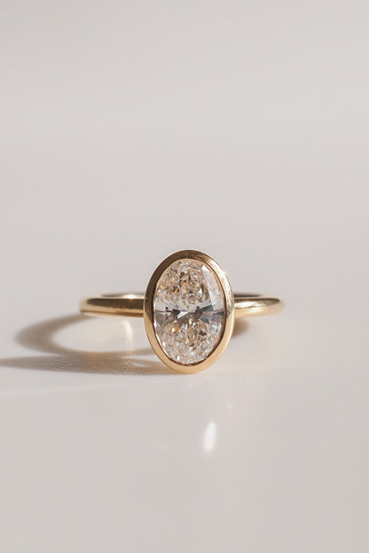 Bezel Oval Solitaire Ring