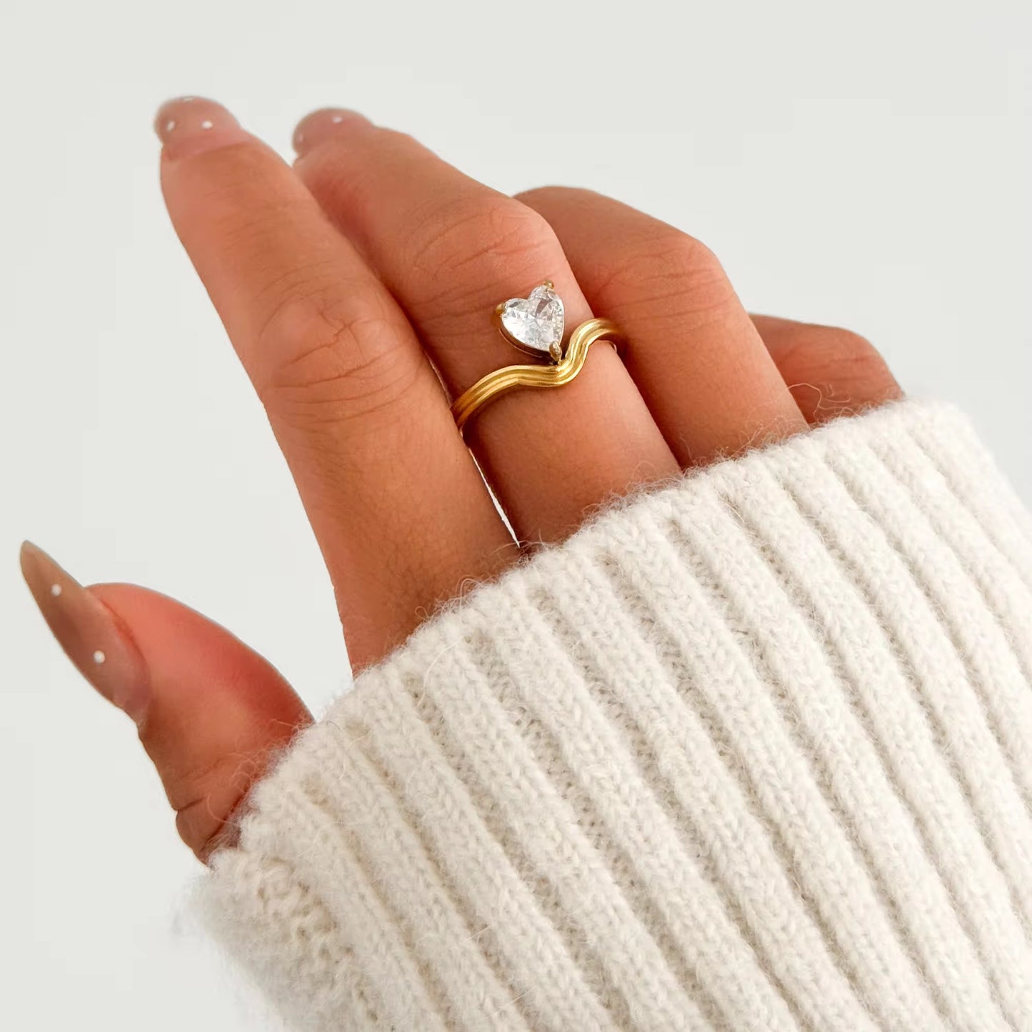 Heart Solitaire Ring