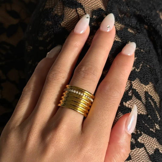 Velour spiral Ring