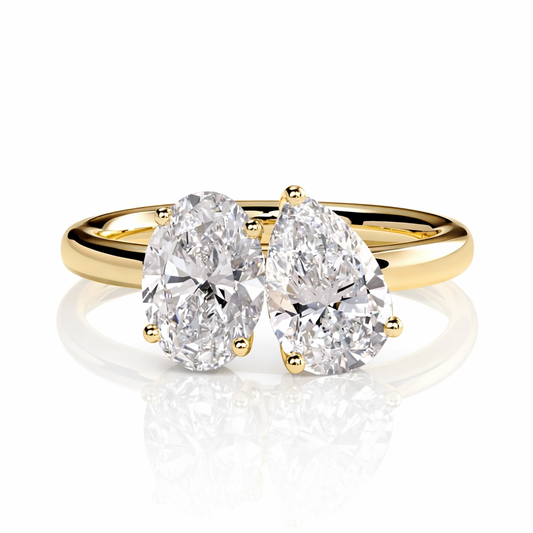 Oval & Pear Toi et Moi Ring