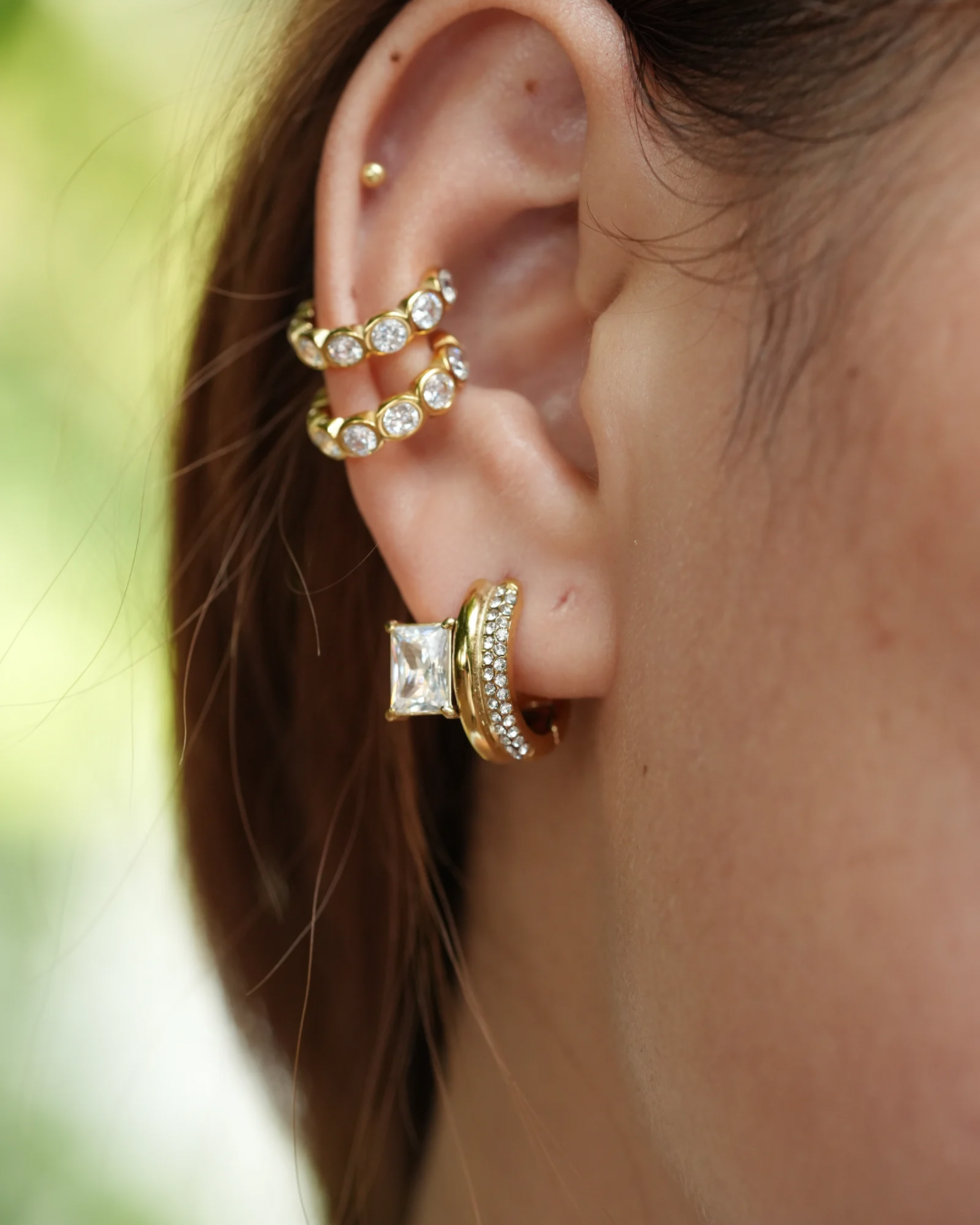 Lumiere Hoops Earrings - 18K Gold Plated - Xiara