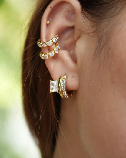 Lumiere Hoops Earrings - 18K Gold Plated - Xiara