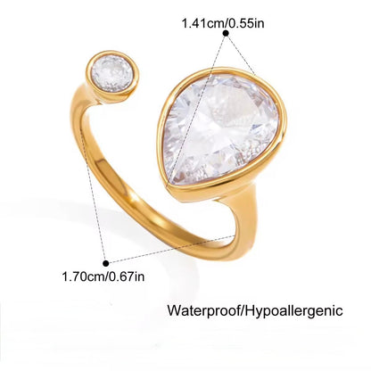 Pear Gold Ring