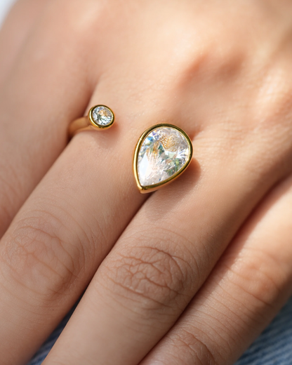 Pear Gold Ring