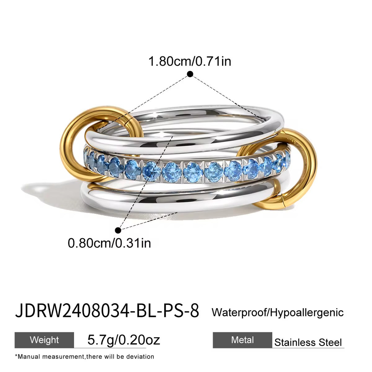Aqua Spinel Ring