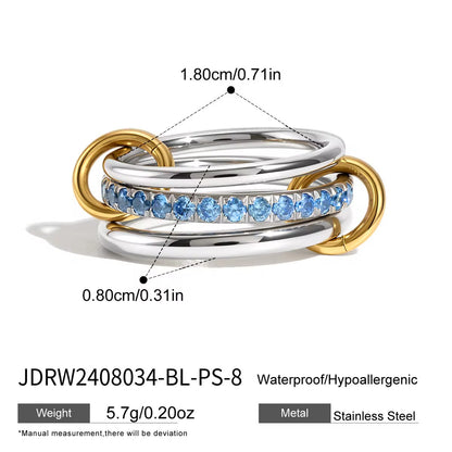 Aqua Spinel Ring