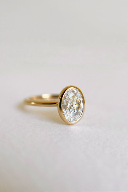 Bezel Oval Solitaire Ring