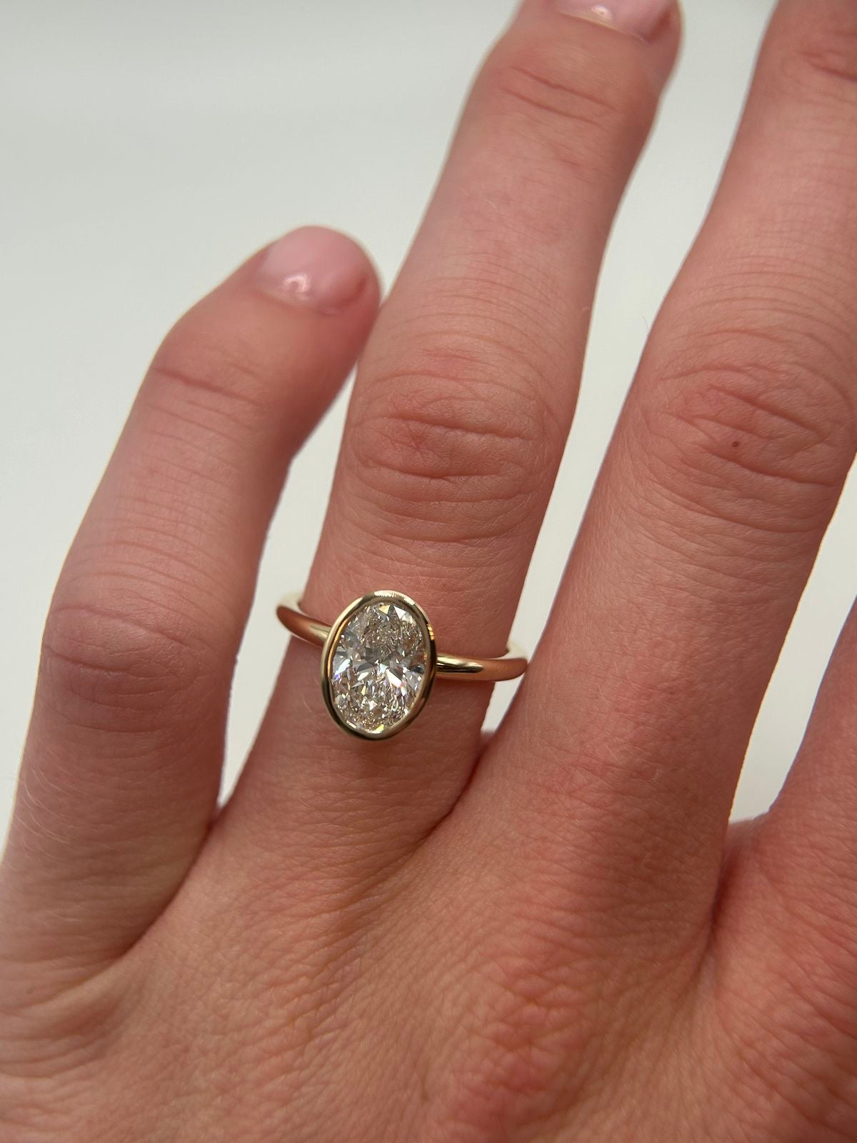 Bezel Oval Solitaire Ring