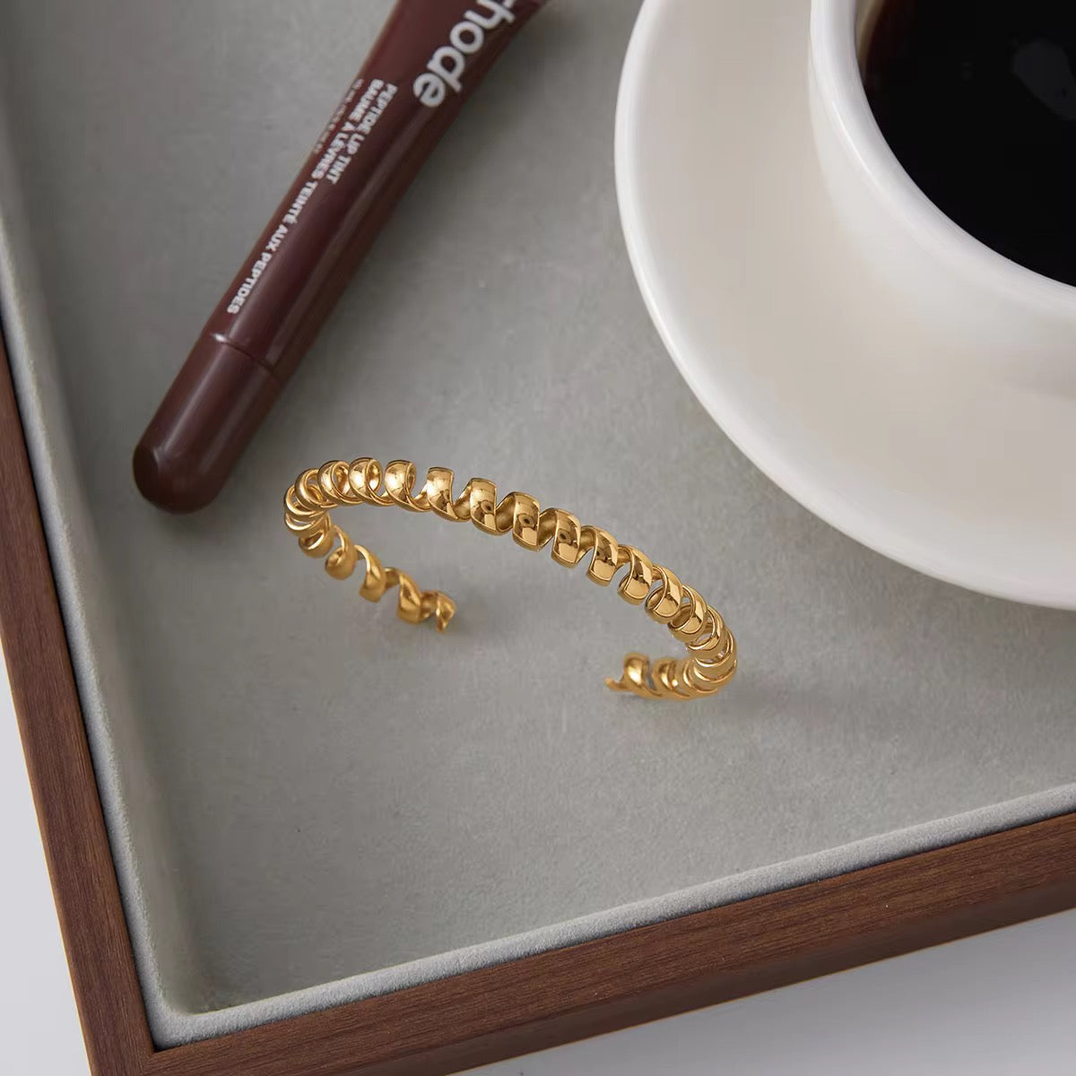 Spiral Curve Cuff Bracelet