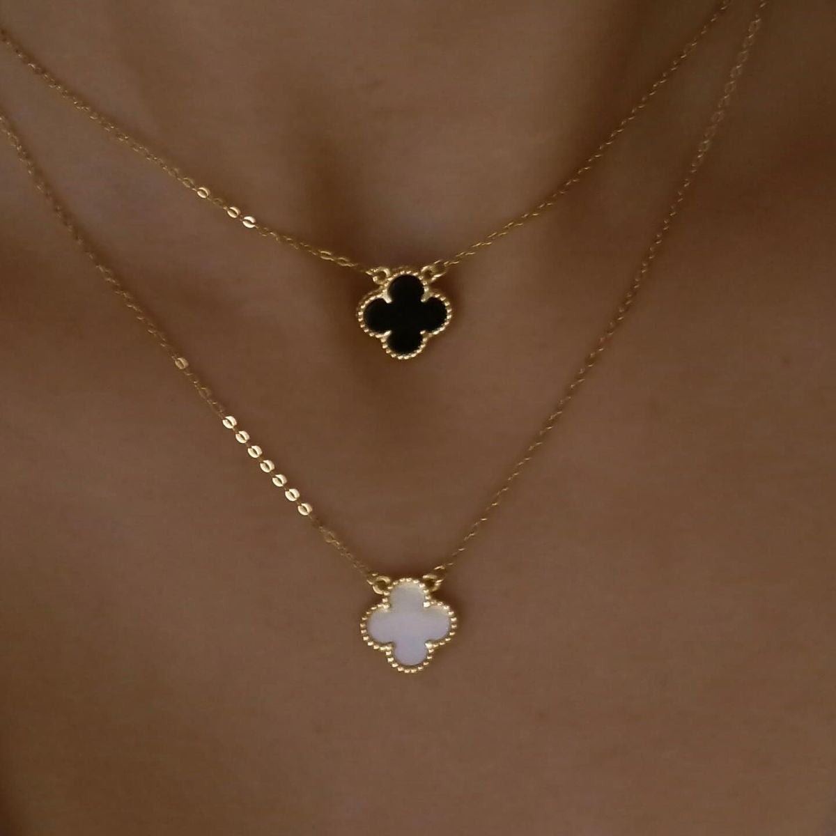 Reversible Clover Leaf Necklace