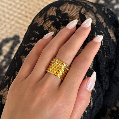 Velour spiral Ring