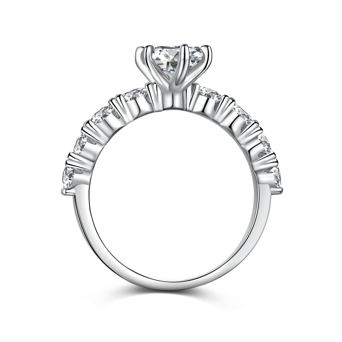 Marquise Half Eternity Ring - 92.5 Sterling Silver
