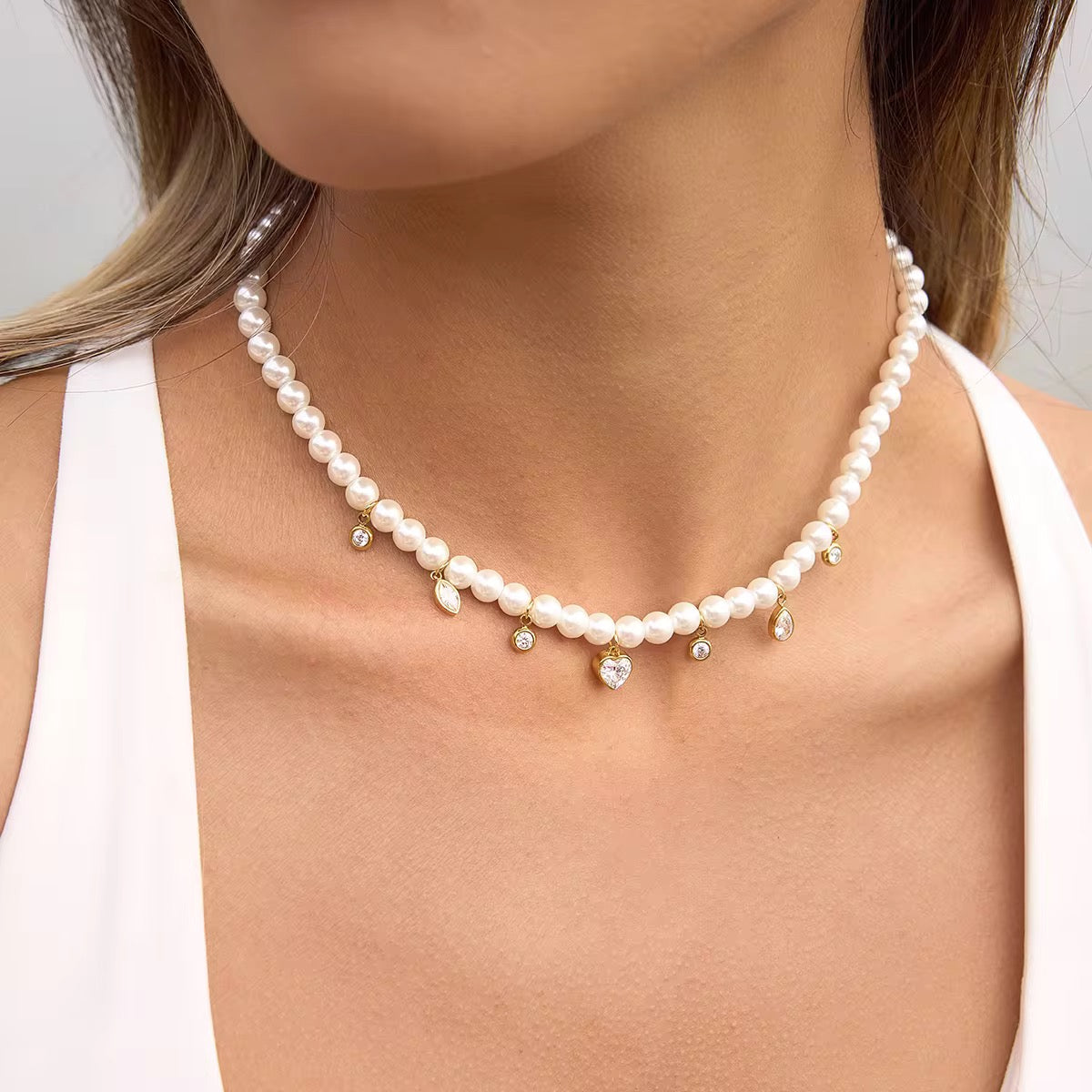 Pearl Charm Necklace