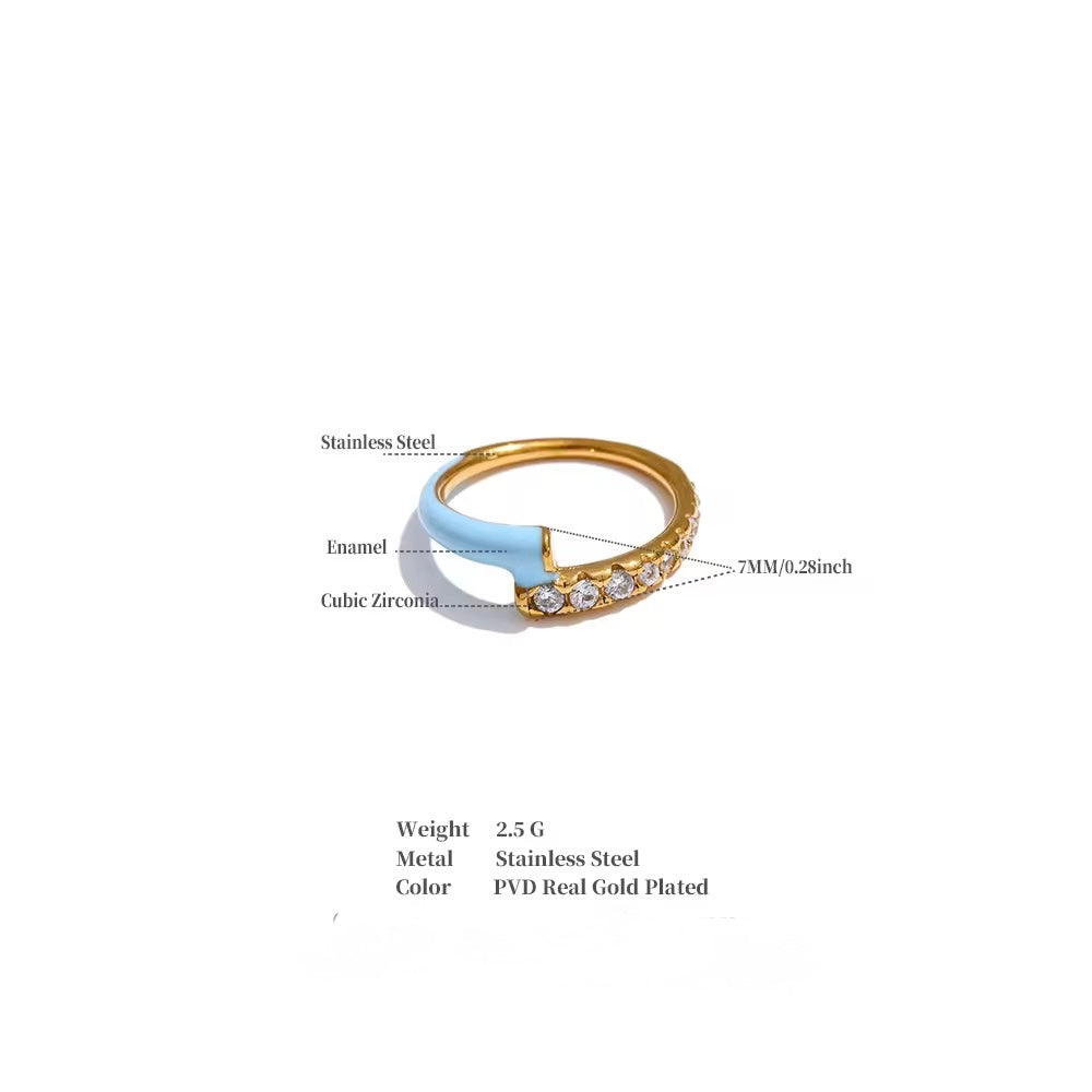 Bluebell Enamel Ring