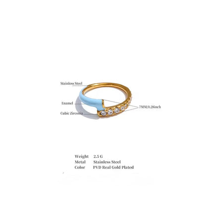 Bluebell Enamel Ring
