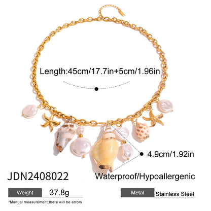 Marina Shell Pearl Necklace