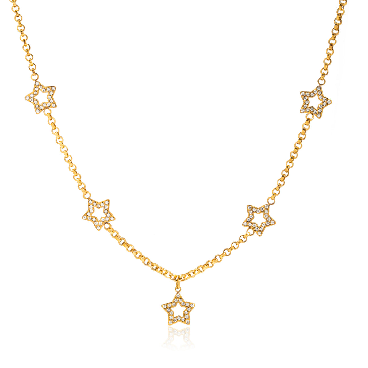 Evara Star Necklace - 18K Gold Plated - Xiara