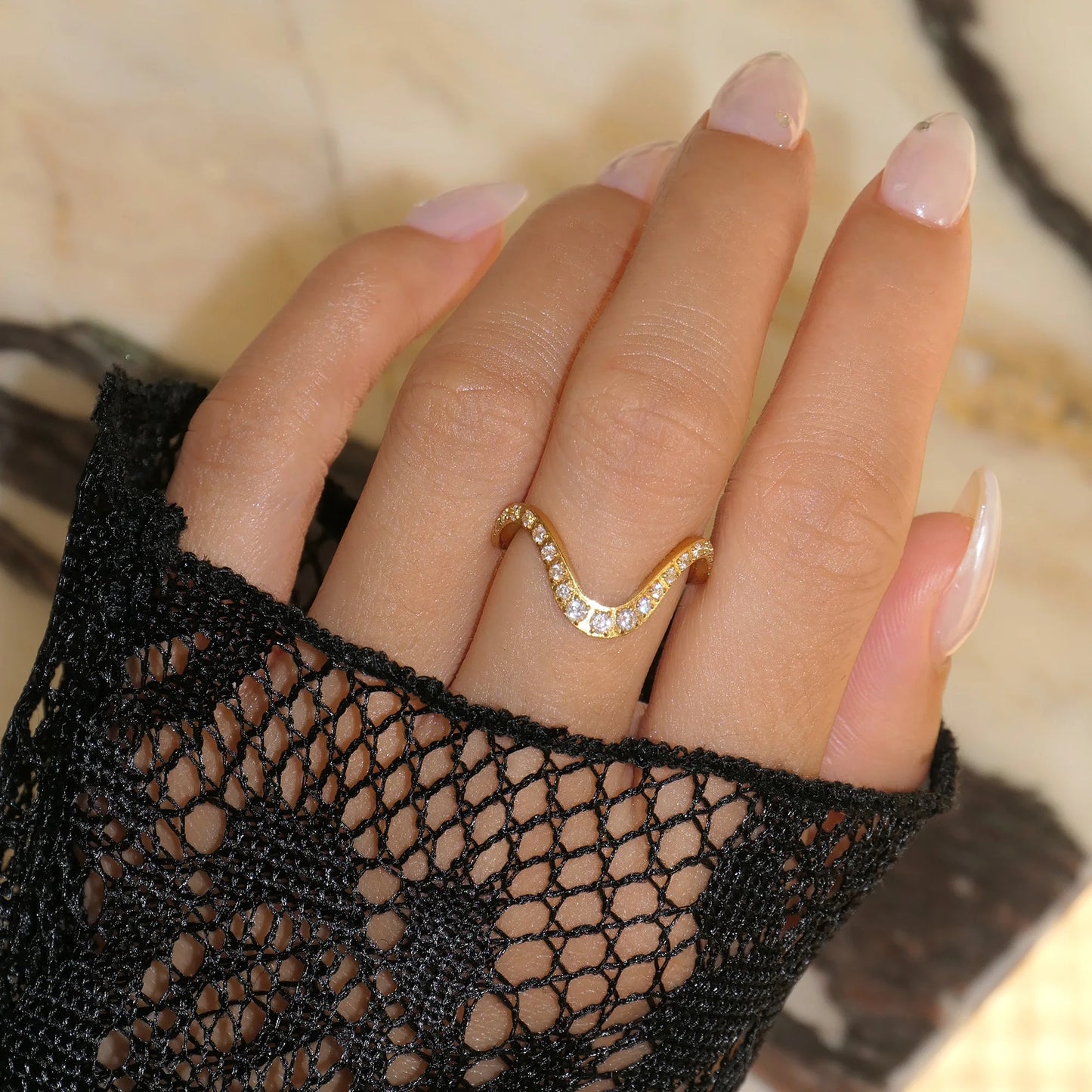 Infinity Wave Stack Ring