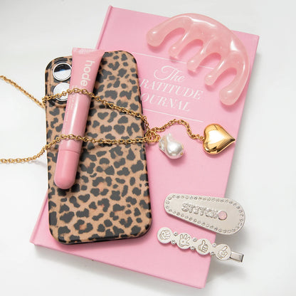 Golden Heart Pearl Necklace