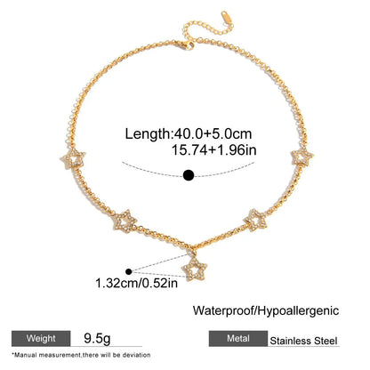 Evara Star Necklace - 18K Gold Plated - Xiara