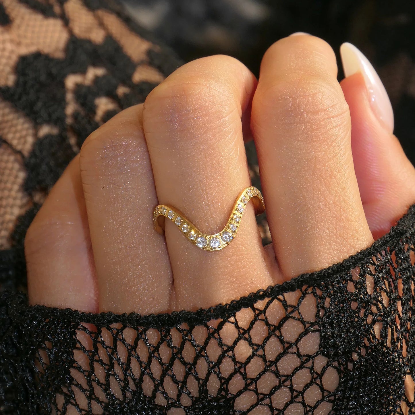 Infinity Wave Stack Ring