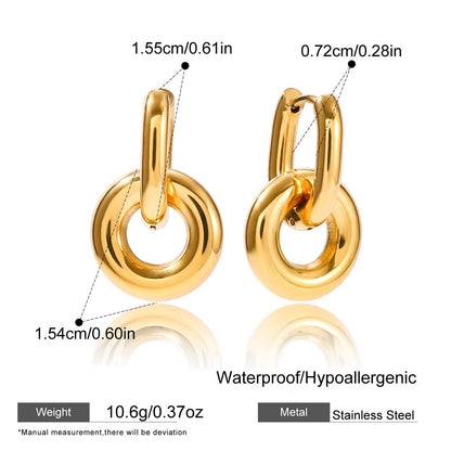 Double Loop Hoop Earrings