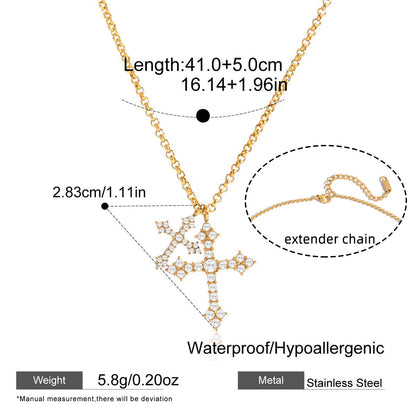 Dual Cross Vintage Necklace