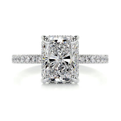 Radiant Solitaire Ring  - 92.5 Sterling Silver