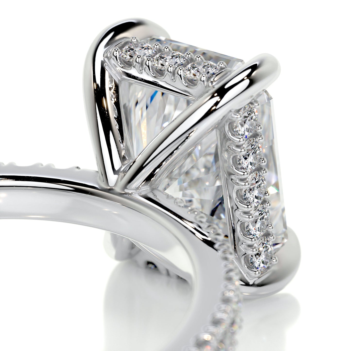 Radiant Solitaire Ring  - 92.5 Sterling Silver