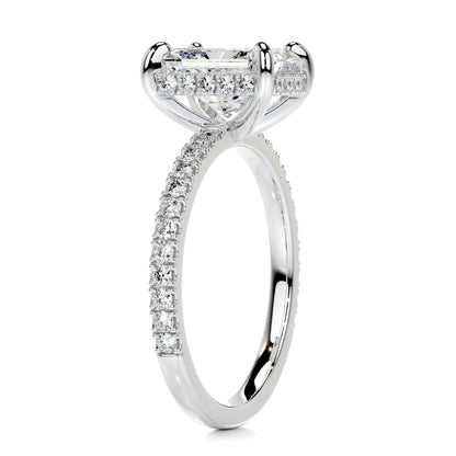 Radiant Solitaire Ring  - 92.5 Sterling Silver