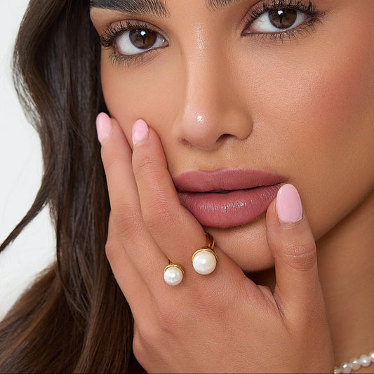 Golden Pearl Ring