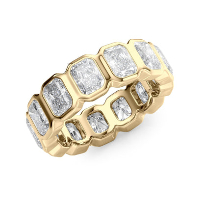 Radiant Bezel Eternity Band Ring