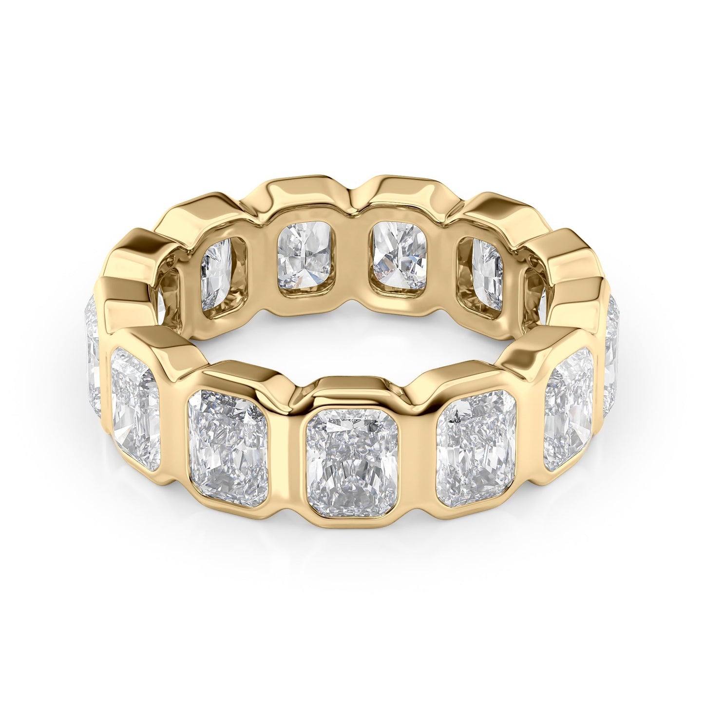 Radiant Bezel Eternity Band Ring