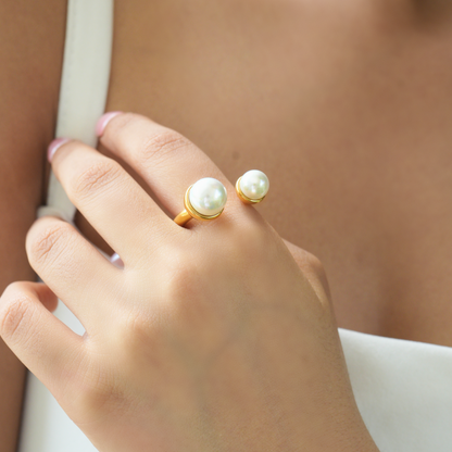 Golden Pearl Ring