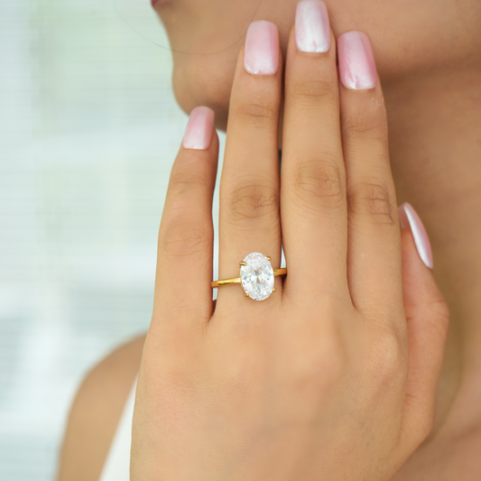 Oval Allure Solitaire Ring