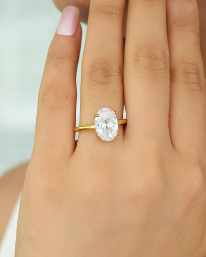 Oval Allure Solitaire Ring