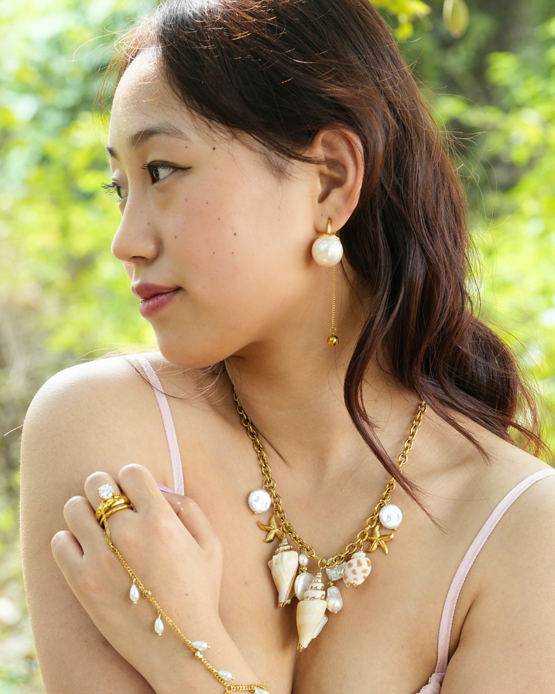 Marina Shell Pearl Necklace