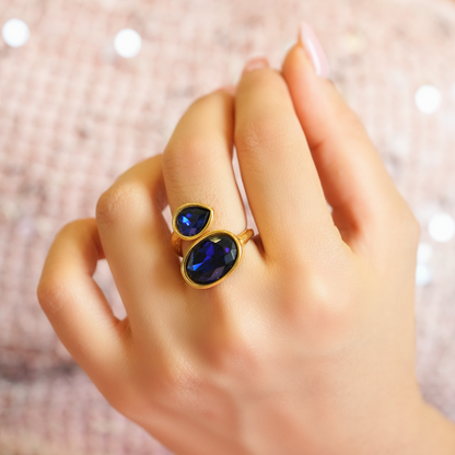 Sapphire Duet Ring